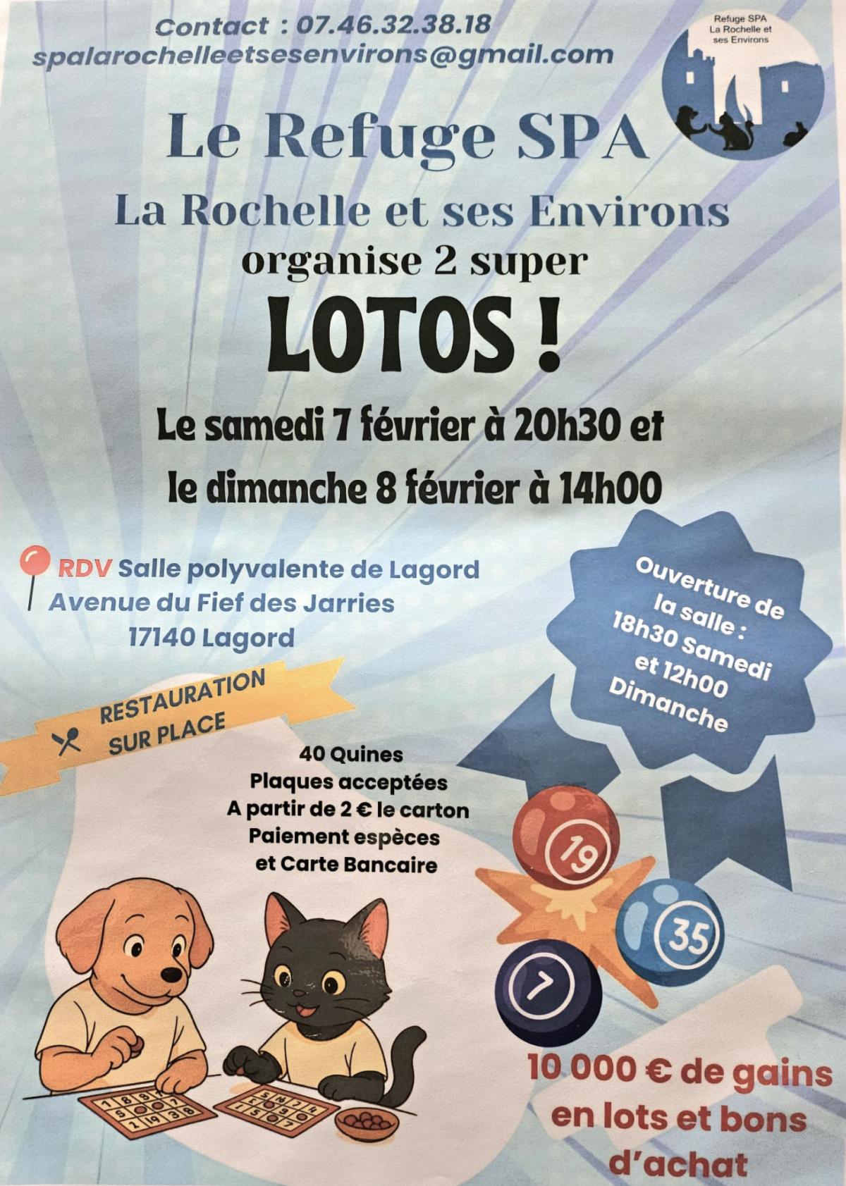 Grand Loto solidaire du Refuge SPA Grand Loto solidaire du Refuge SPA