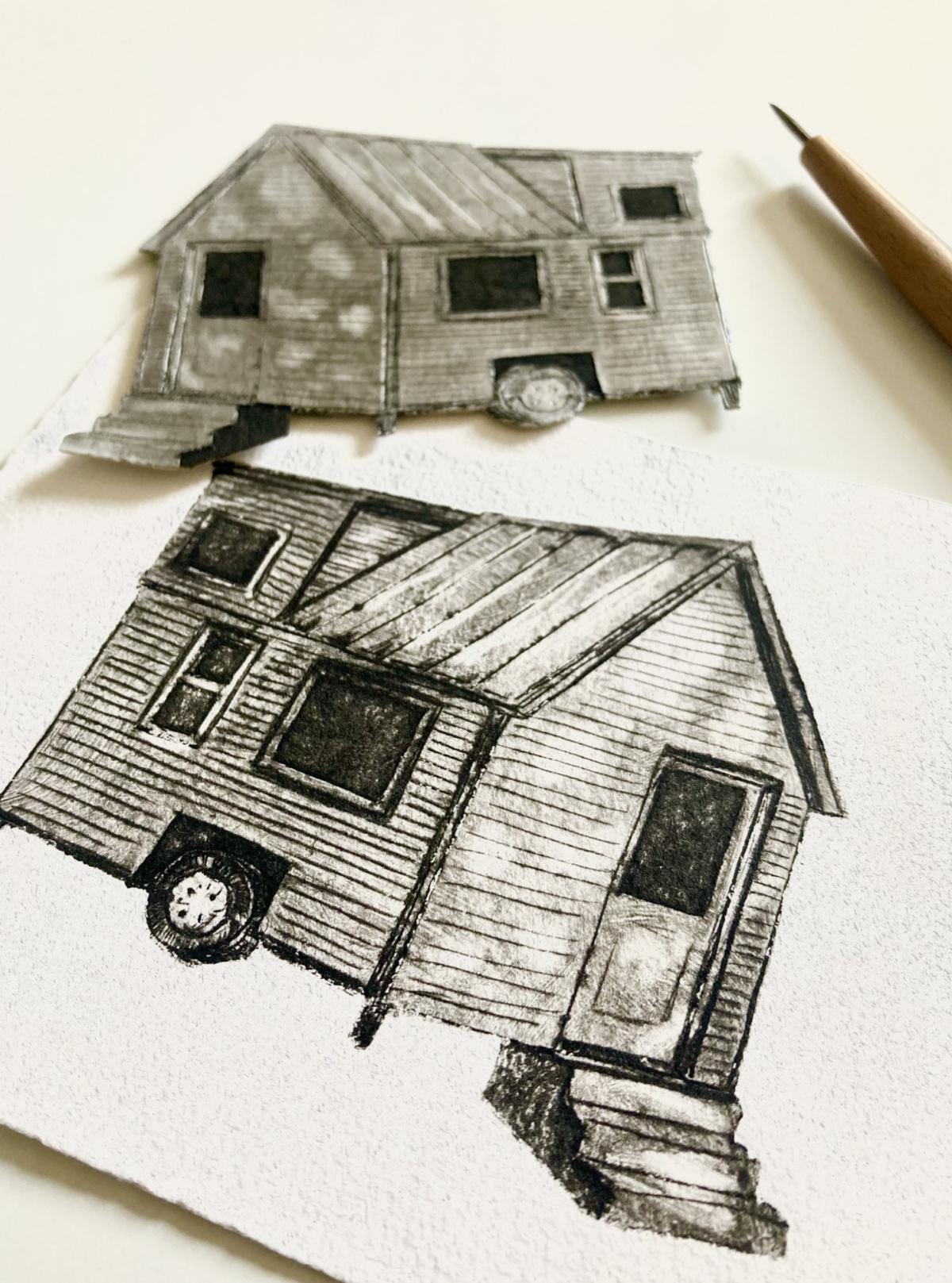 Atelier gravure sur Tetrapak à Périgny