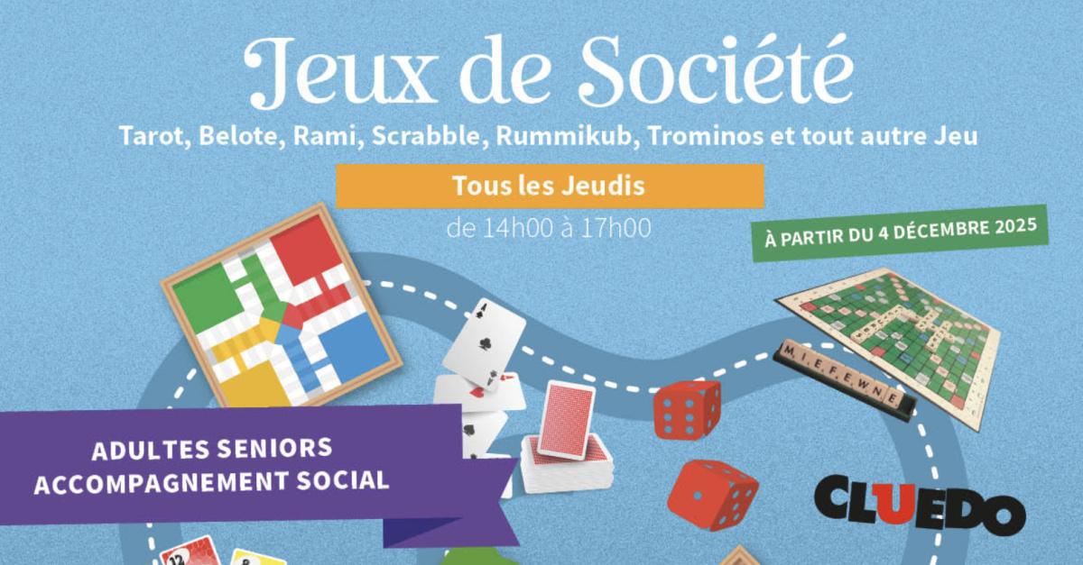 Atelier Jeux de Société à Centre Social & Culturel Vent des Îles Atelier Jeux de Société à Centre Social & Culturel Vent des Îles