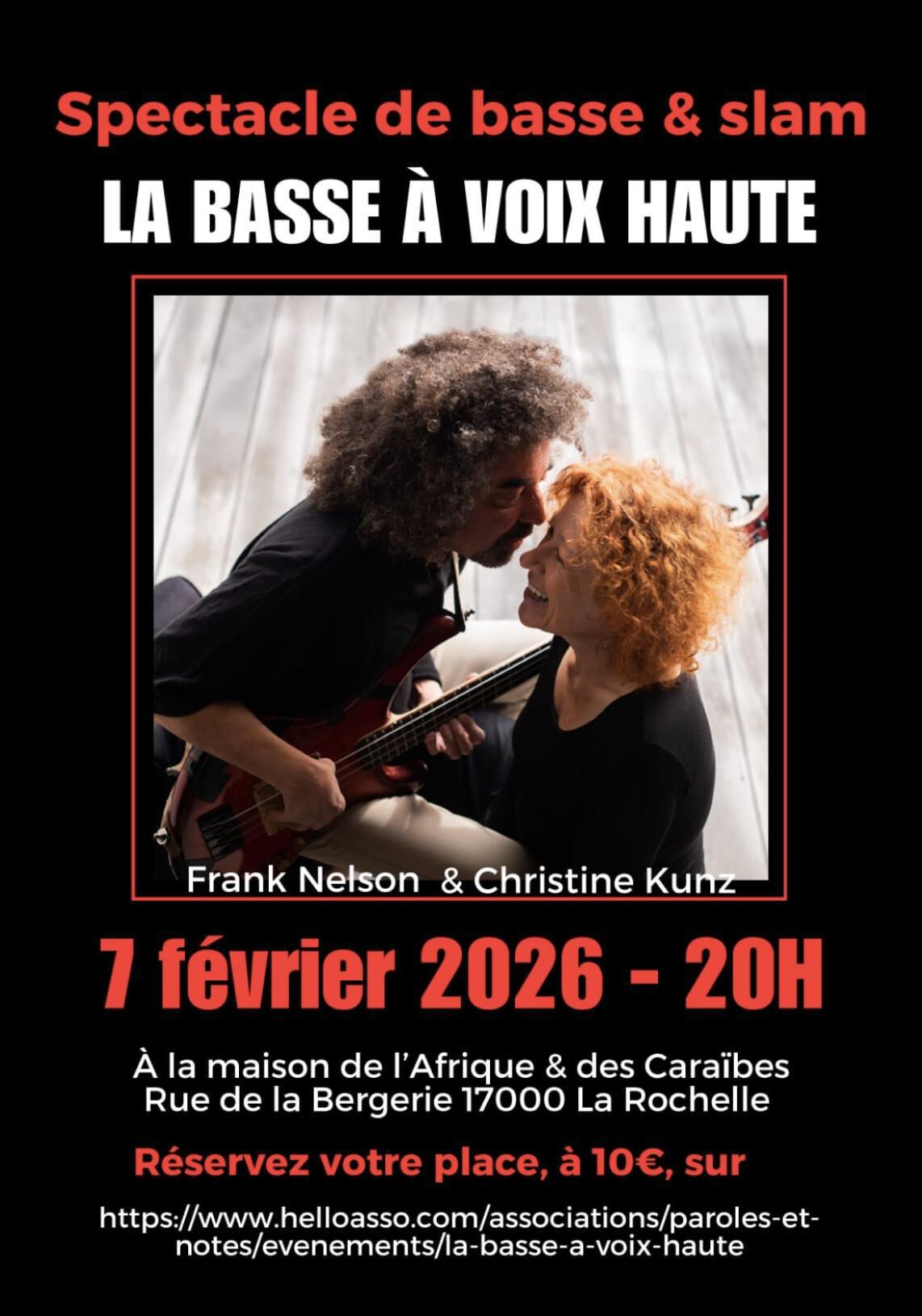 La basse à voix haute à Maison de l’Afrique et des Caraïbes La basse à voix haute à Maison de l’Afrique et des Caraïbes
