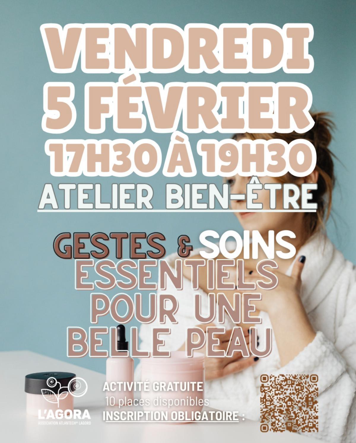 Atelier bien-être : Gestes et soins pour une belle peau à L'Agora Atelier bien-être : Gestes et soins pour une belle peau à L'Agora