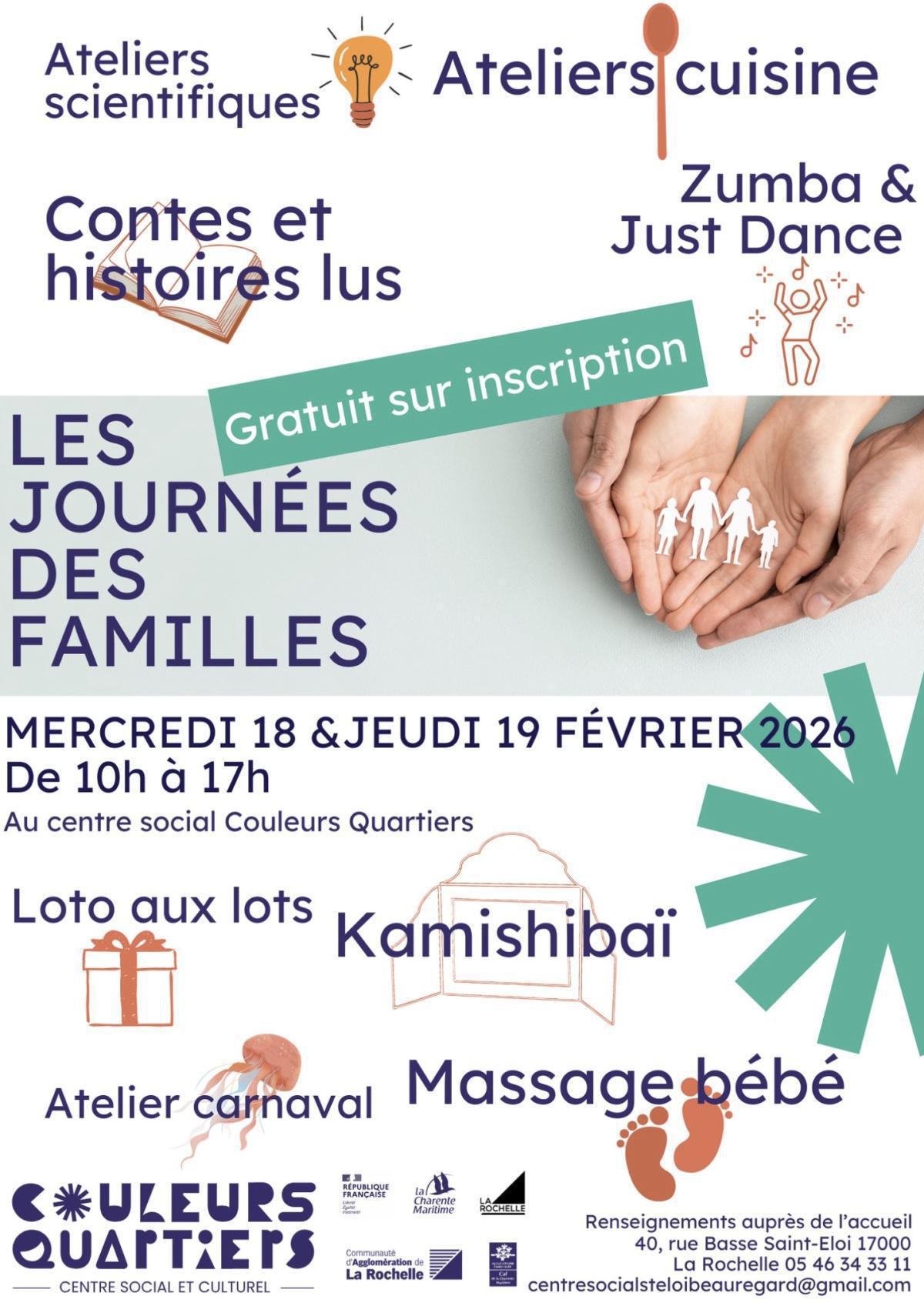 Journées des familles au Centre social Couleurs Quartiers Journées des familles au Centre social Couleurs Quartiers