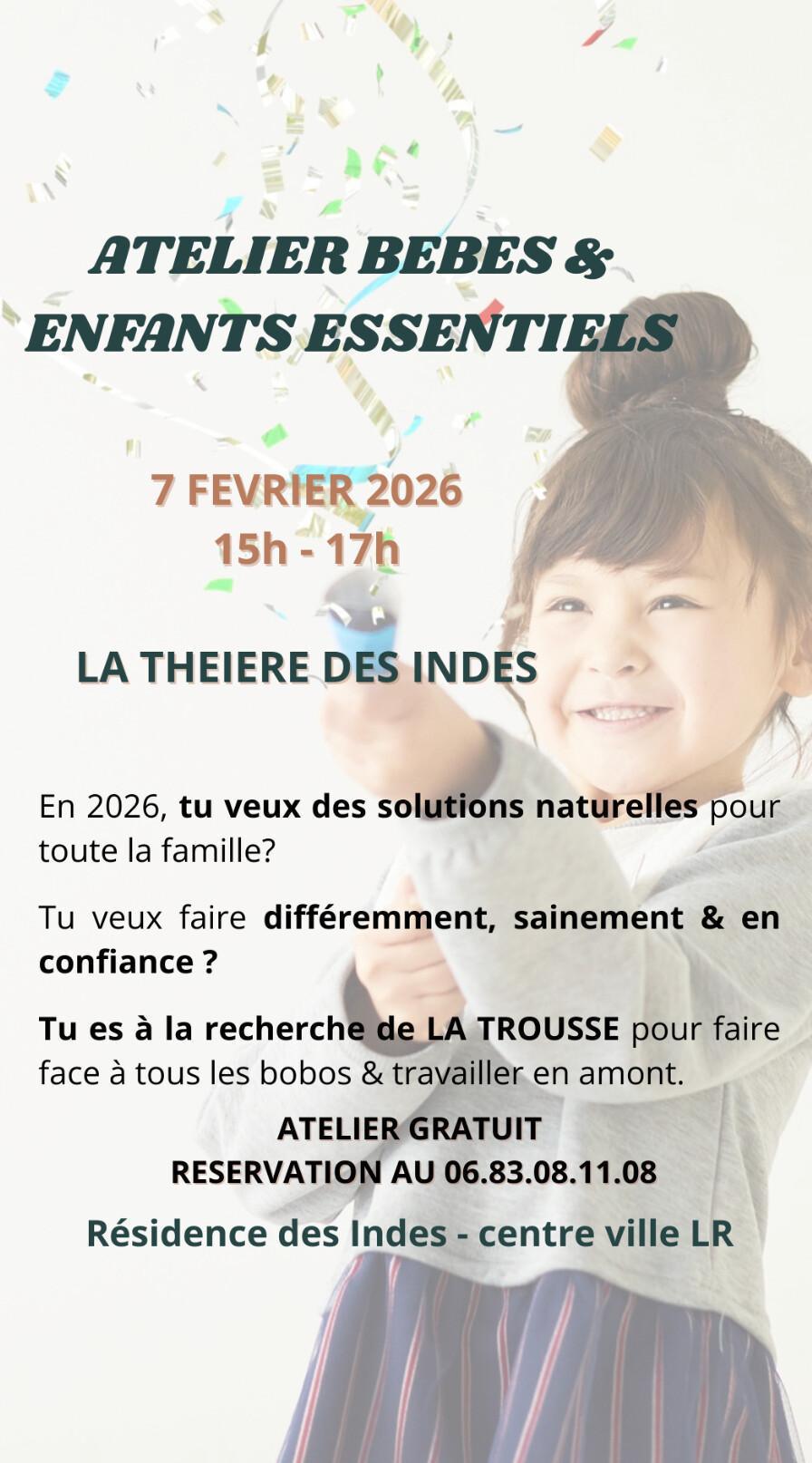 Atelier Bébé & Enfant Essentiel à La Théière des Indes