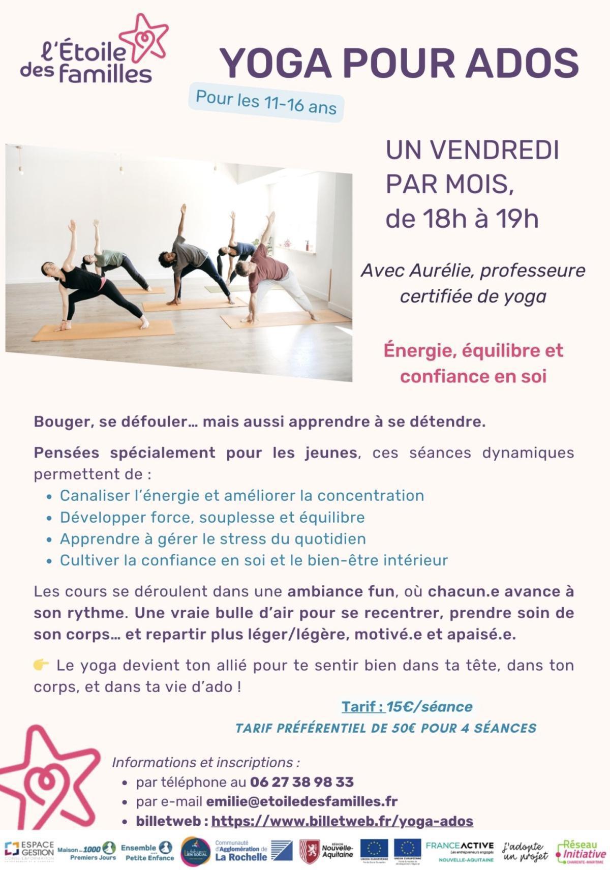 Yoga ados à l’Étoile des Familles