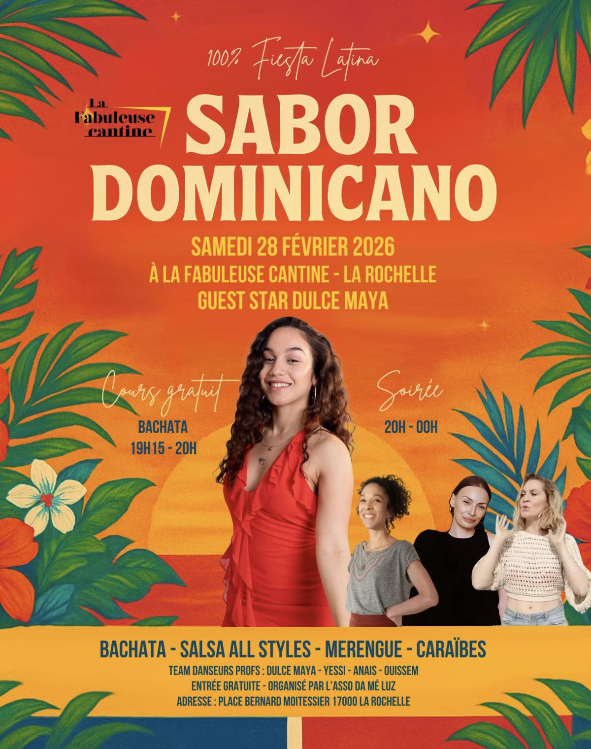 100% Fiesta Latina Sabor Dominicano à La Fabuleuse Cantine 100% Fiesta Latina Sabor Dominicano à La Fabuleuse Cantine