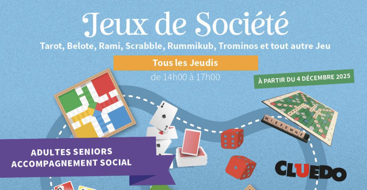 Atelier Jeux de Société au Centre Social & Culturel Vent des Îles Atelier Jeux de Société au Centre Social & Culturel Vent des Îles