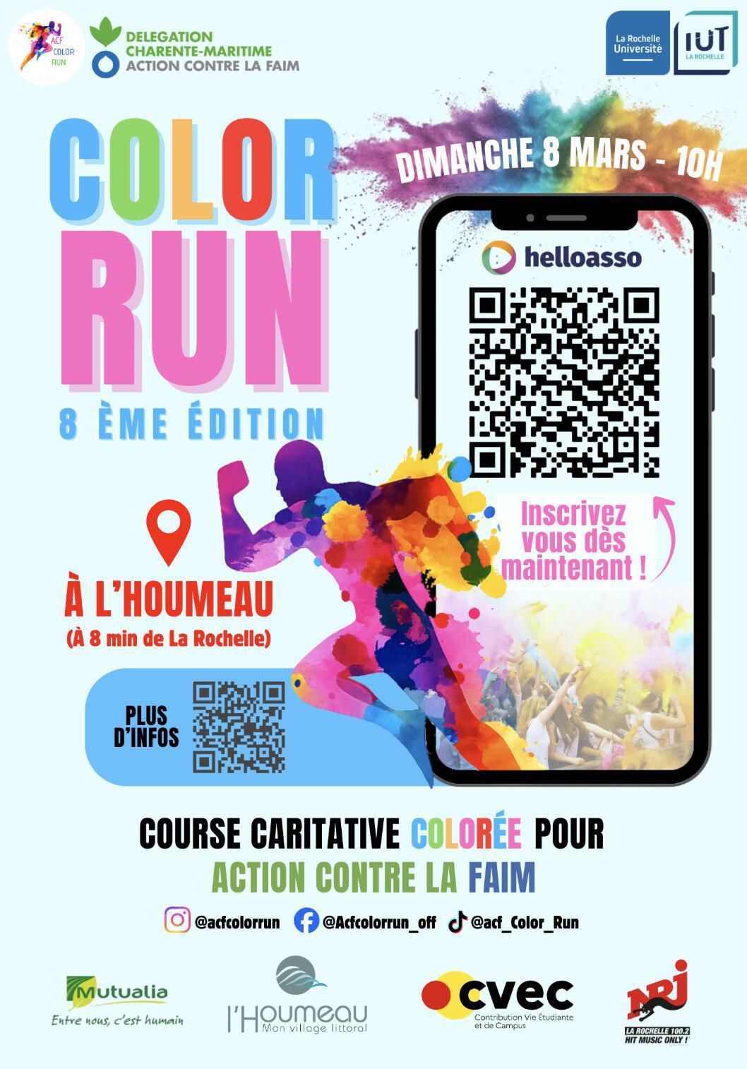 ACF COLOR RUN au Parc de l'Houmeau