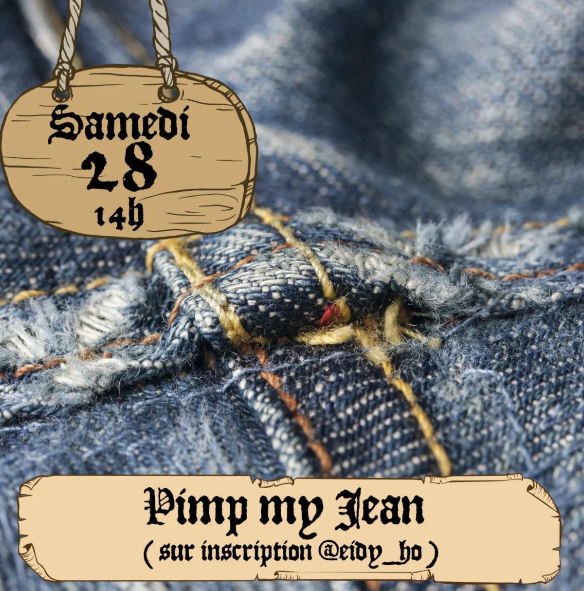 Atelier Pimp My Jean à L'Indécis Atelier Pimp My Jean à L'Indécis