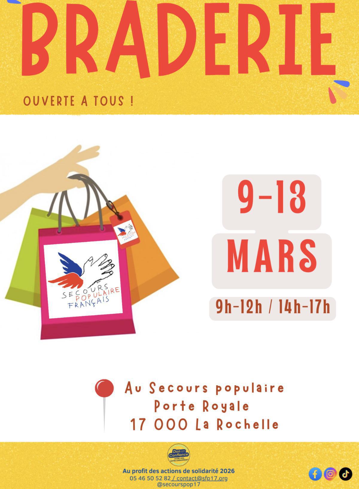 Braderie du Secours Populaire à la Porte Royale Braderie du Secours Populaire à la Porte Royale