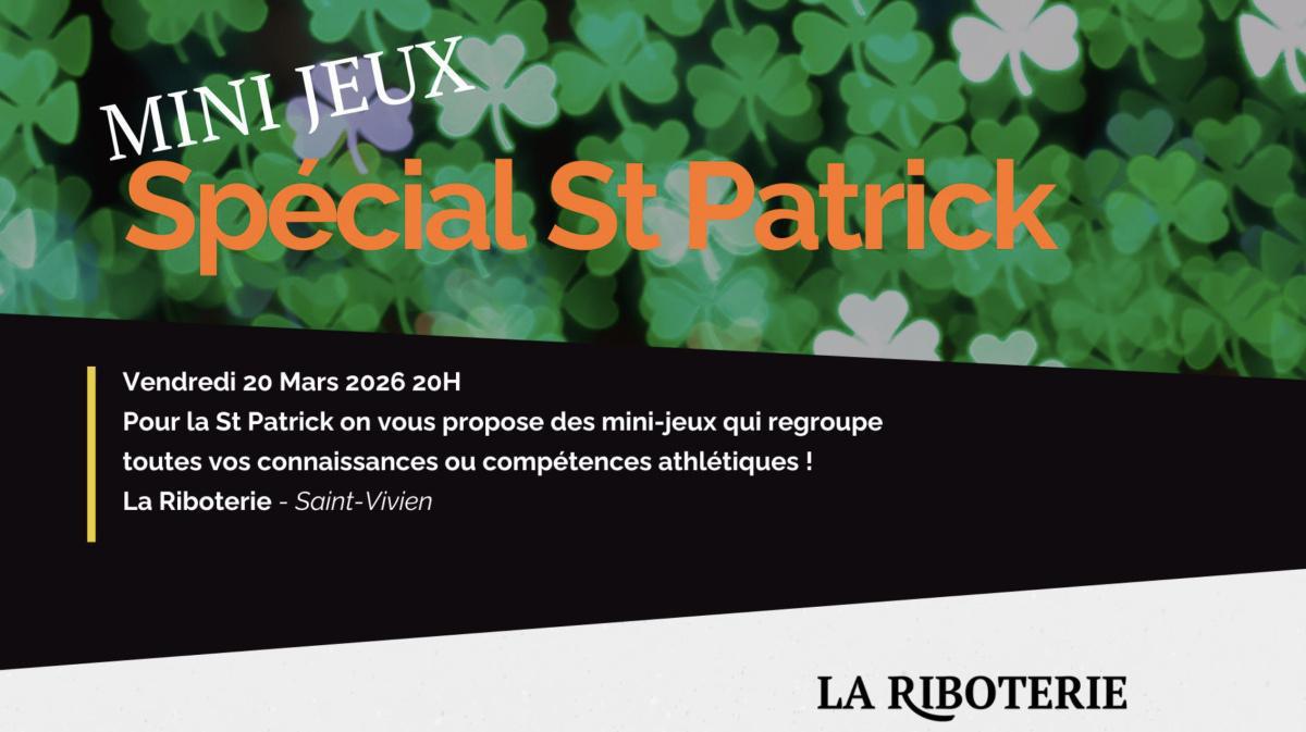 MINI JEUX Spécial St Patrick à La Riboterie MINI JEUX Spécial St Patrick à La Riboterie