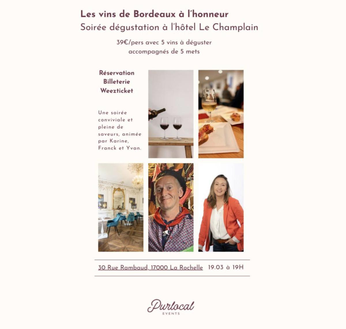 Soirée dégustation – Les vins de Bordeaux à l'honneur à l'Hôtel Le Champlain