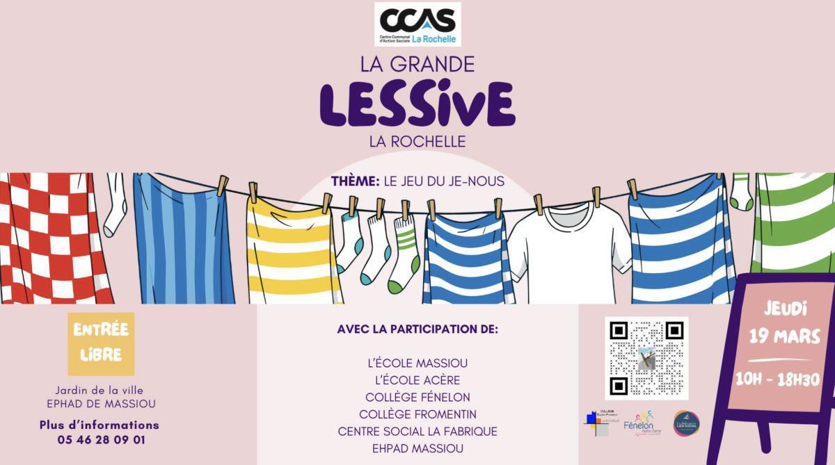 La Grande Lessive au Jardin de l'EHPAD de Massiou