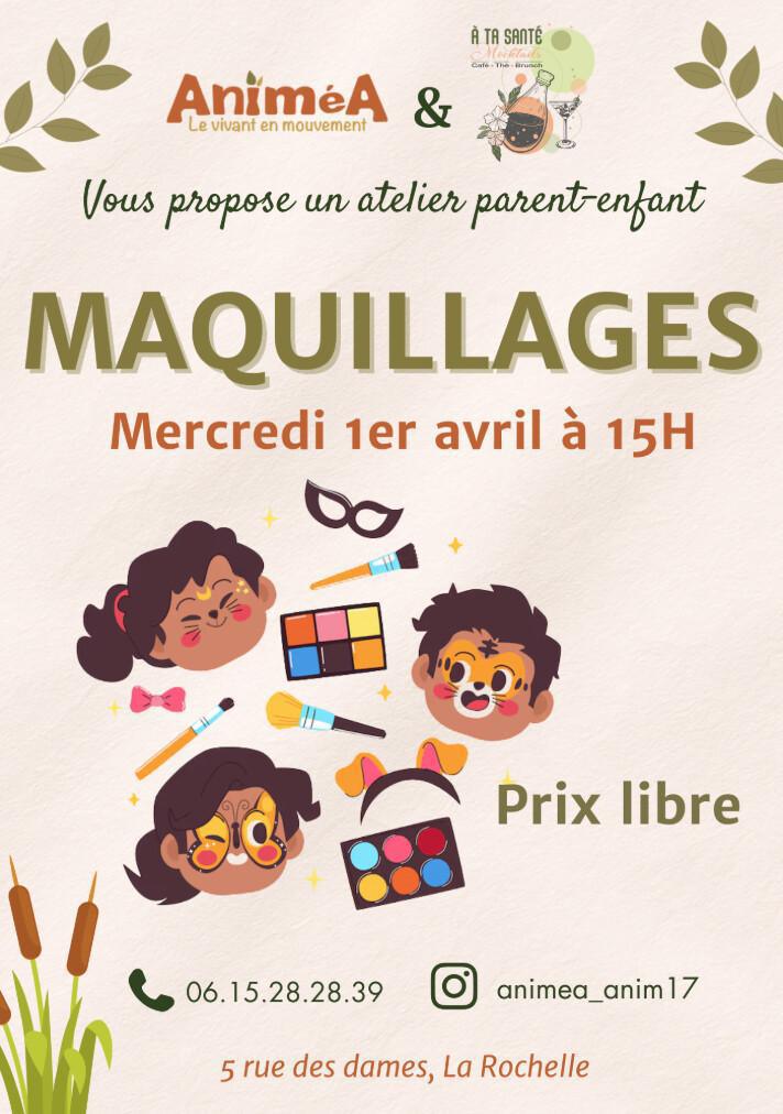 Atelier Maquillage Parent-Enfant La Rochelle Atelier Maquillage Parent-Enfant La Rochelle