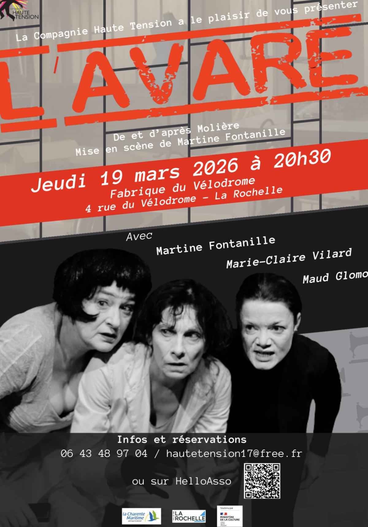 L'AVARE à la Fabrique du Vélodrome