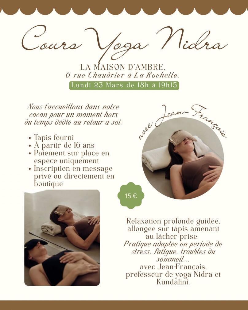 Cours de Yoga Nidra : Relaxation profonde