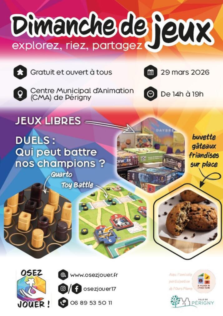 Dimanche de jeux d'Osez Jouer à Périgny Dimanche de jeux d'Osez Jouer à Périgny