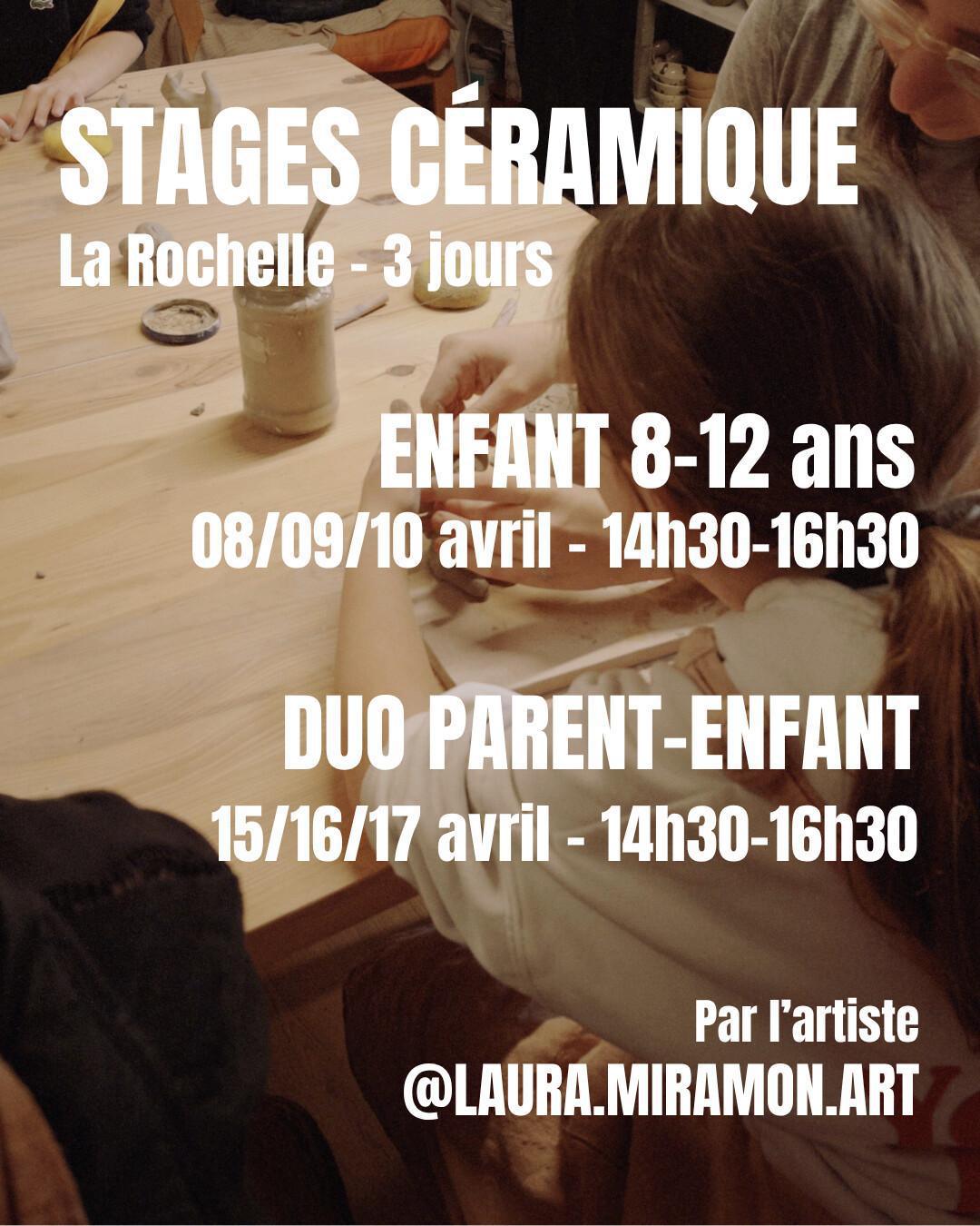 Stage Céramique Duo Parent-Enfant - 3 Jours Stage Céramique Duo Parent-Enfant - 3 Jours