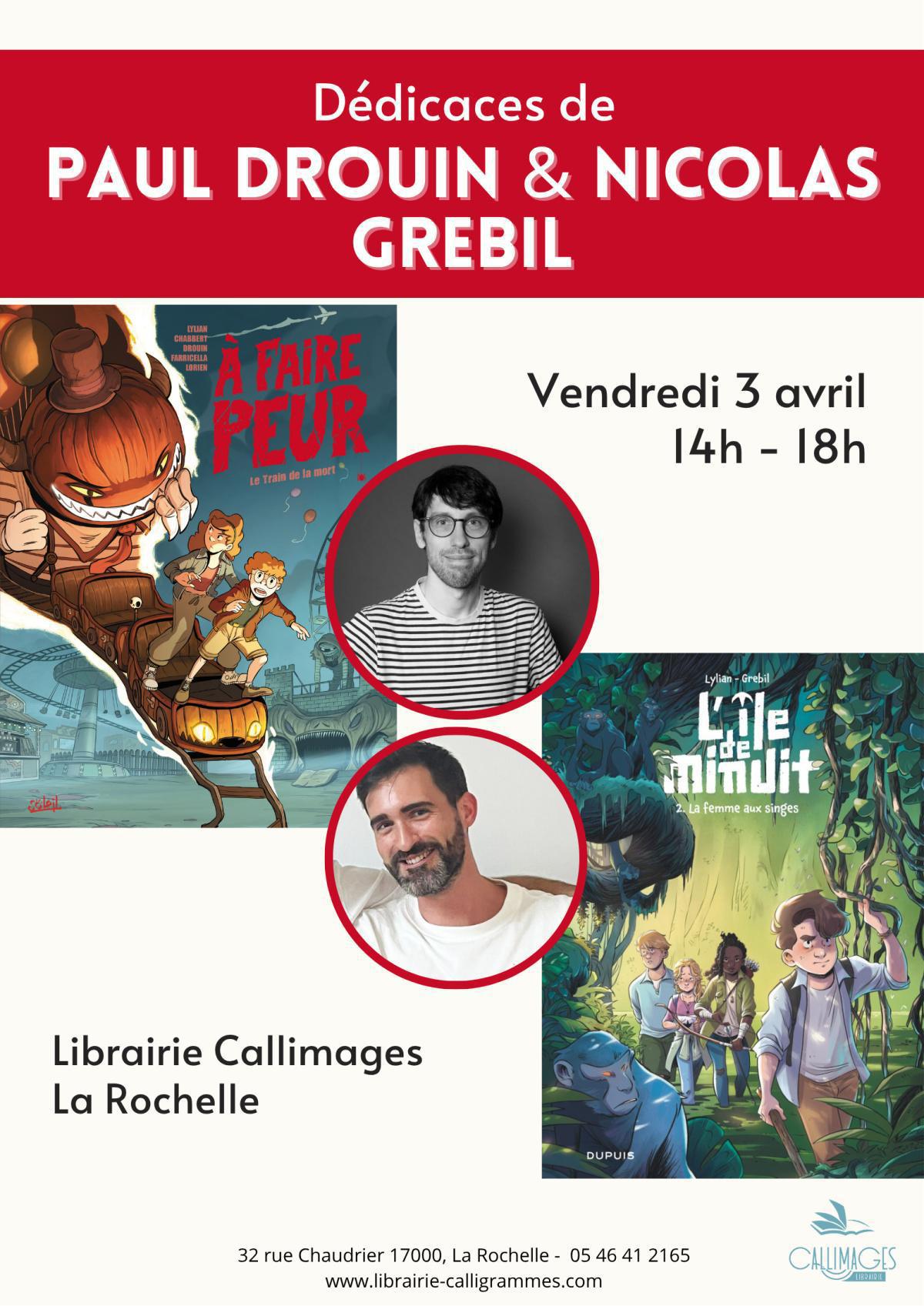 Séance de Dédicaces BD : Paul Drouin & Nicolas Grebil