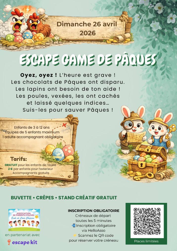 Escape Game de Pâques Croix-Chapeau Escape Game de Pâques Croix-Chapeau