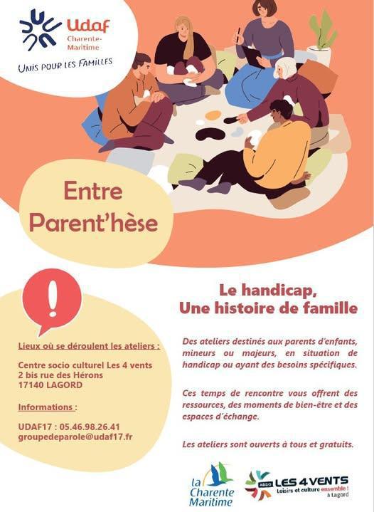 Entre Parent'hèse - Atelier Bien-être (Parentalité & Handicap) Entre Parent'hèse - Atelier Bien-être (Parentalité & Handicap)