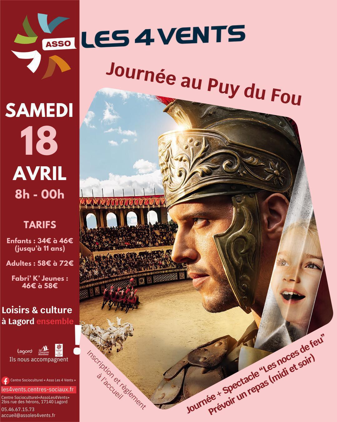 Journée au Puy du Fou : Spectacles et Noces de Feu Journée au Puy du Fou : Spectacles et Noces de Feu