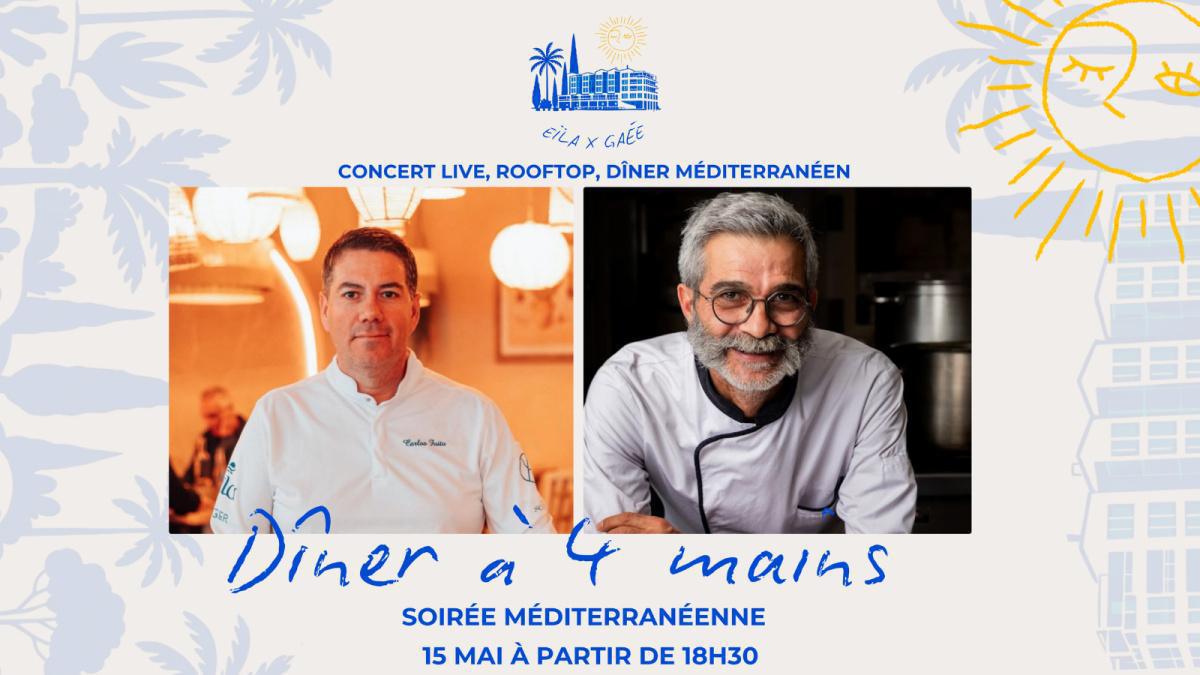 ⭐️ Soirée Méditerranéenne : Dîner à 4 mains & Rooftop ⭐️ Soirée Méditerranéenne : Dîner à 4 mains & Rooftop
