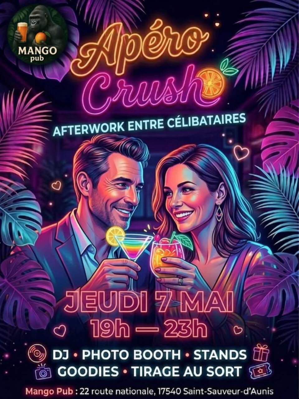 ⭐️ Apéro Crush : Afterwork entre Célibataires au Mango Pub ⭐️ Apéro Crush : Afterwork entre Célibataires au Mango Pub