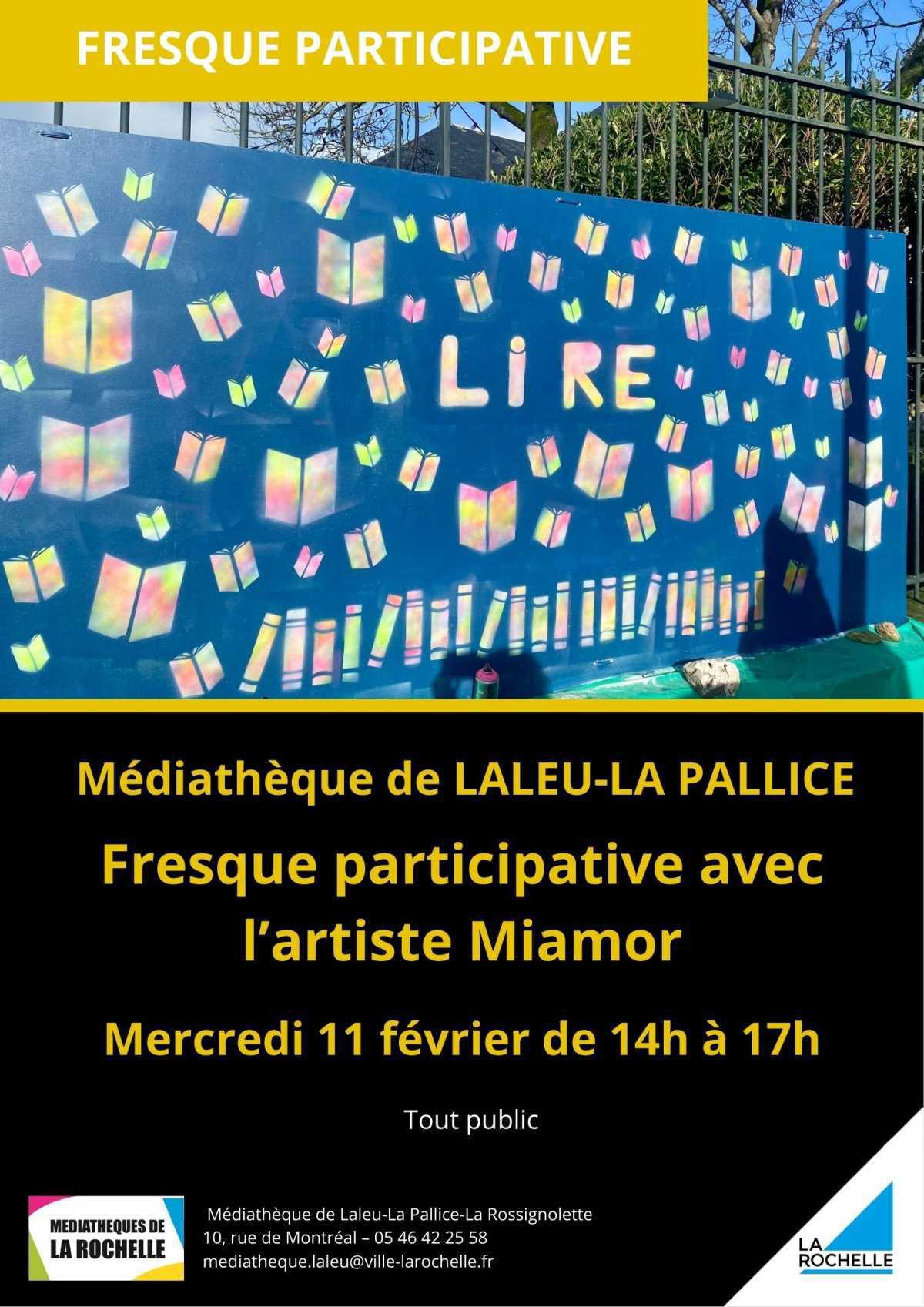 Fresque Participative avec l'artiste Miamor à Laleu