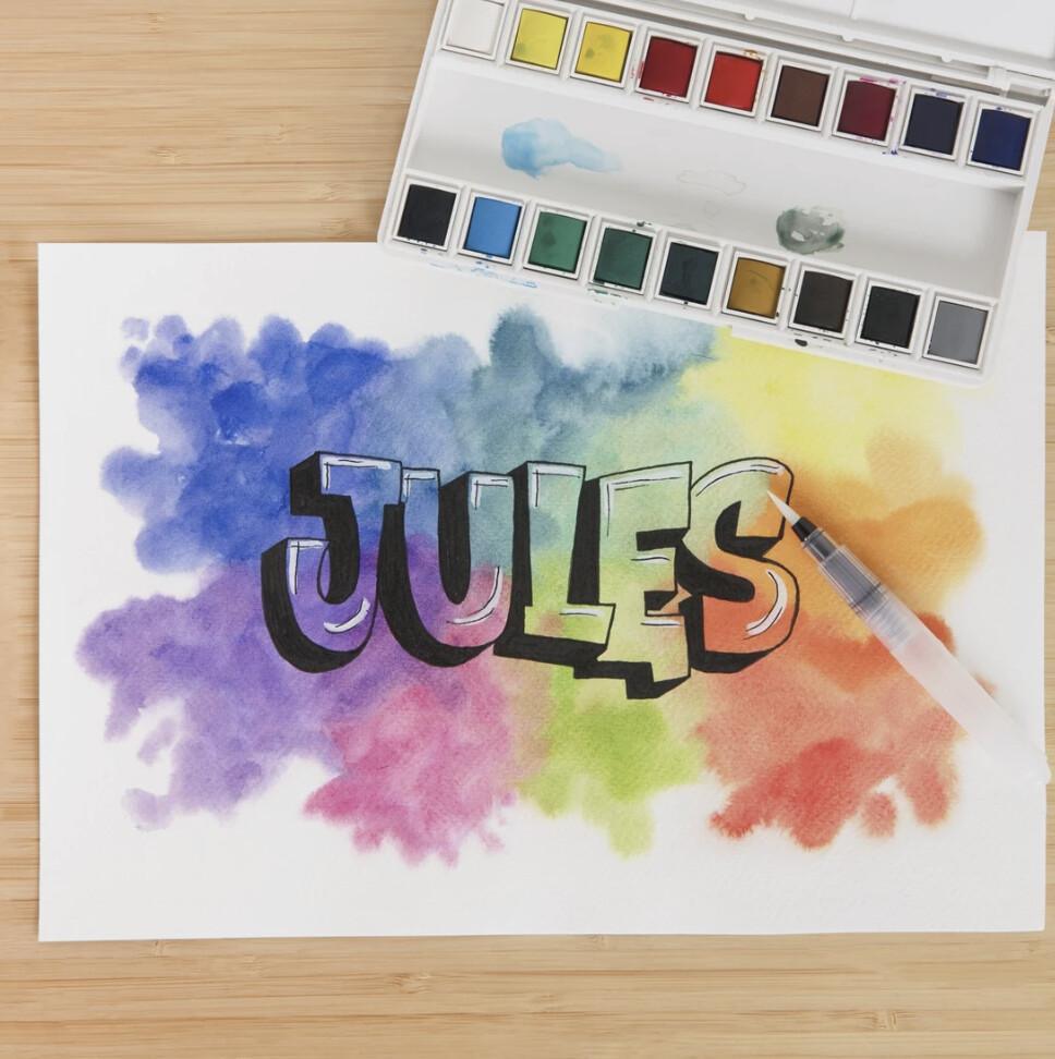 Atelier Mini Junior – Prénom graff à l'aquarelle à Cultura