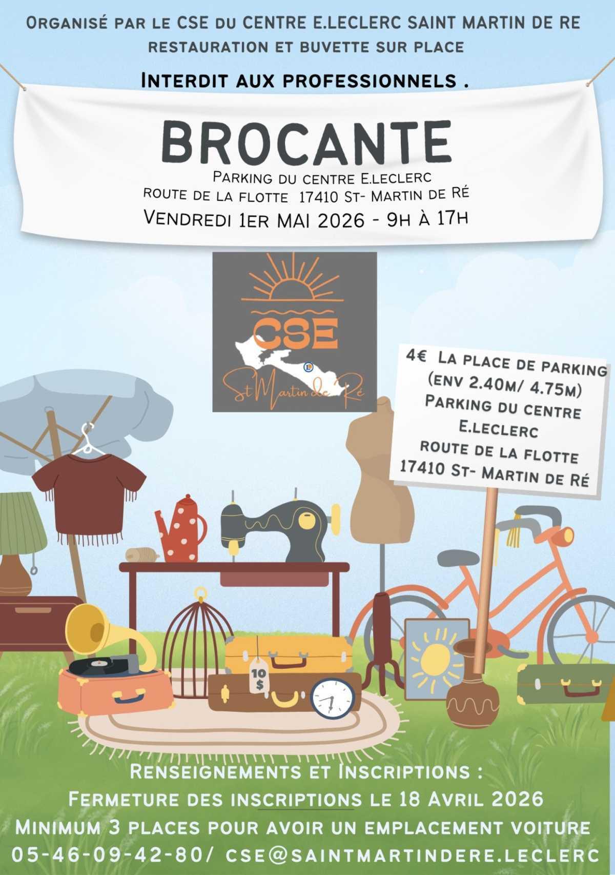 Brocante du CSE Leclerc à Saint-Martin-de-Ré Brocante du CSE Leclerc à Saint-Martin-de-Ré