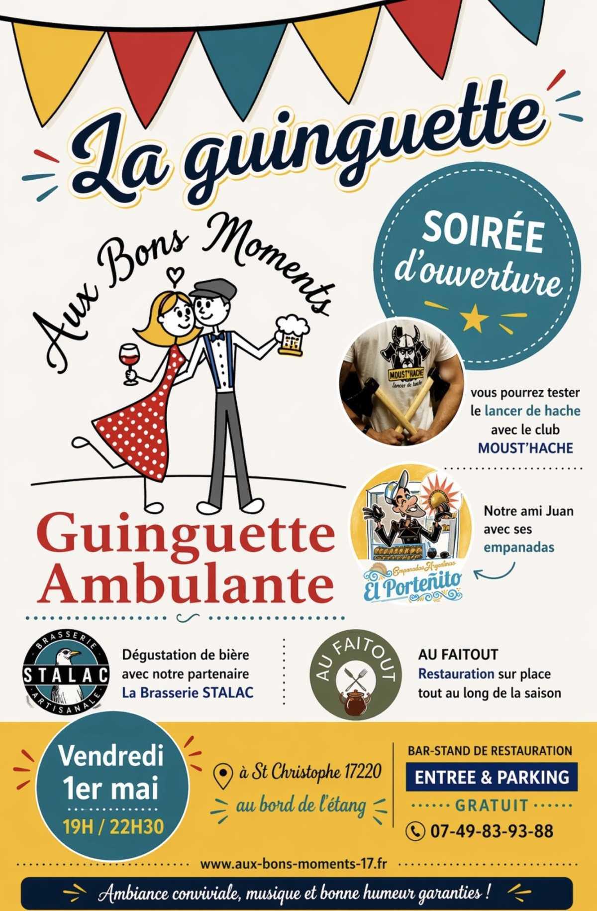 Ouverture de la Guinguette Aux Bons Moments à Saint-Christophe Ouverture de la Guinguette Aux Bons Moments à Saint-Christophe