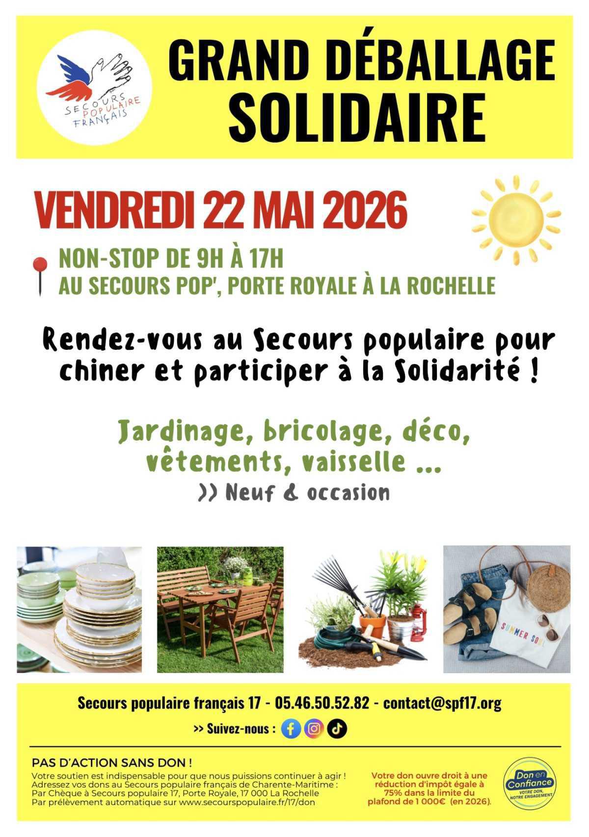 Grand déballage au Secours populaire Grand déballage au Secours populaire