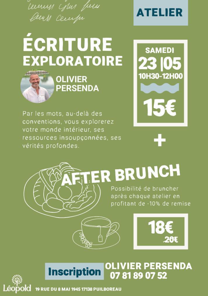⭐️ Atelier : Écriture Exploratoire avec Olivier Persenda