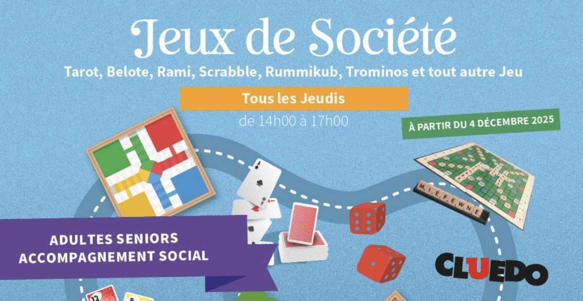 Atelier Jeux de Société au Centre Social Vent des Îles