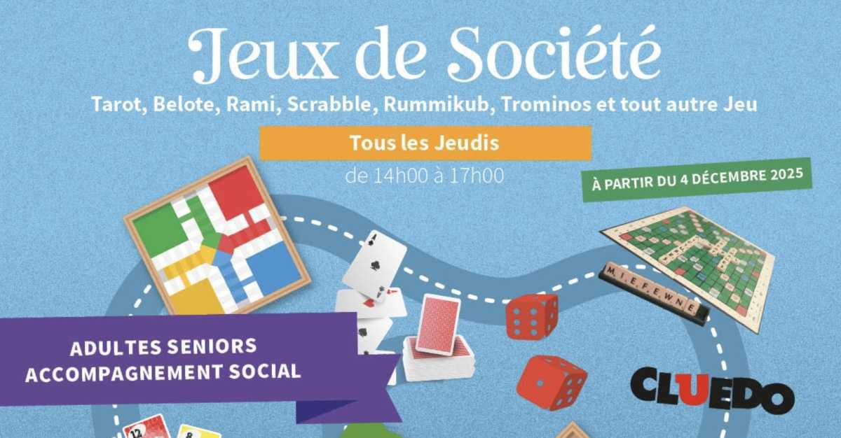 Atelier Jeux de Société au Centre Social Vent des Iles Atelier Jeux de Société au Centre Social Vent des Iles