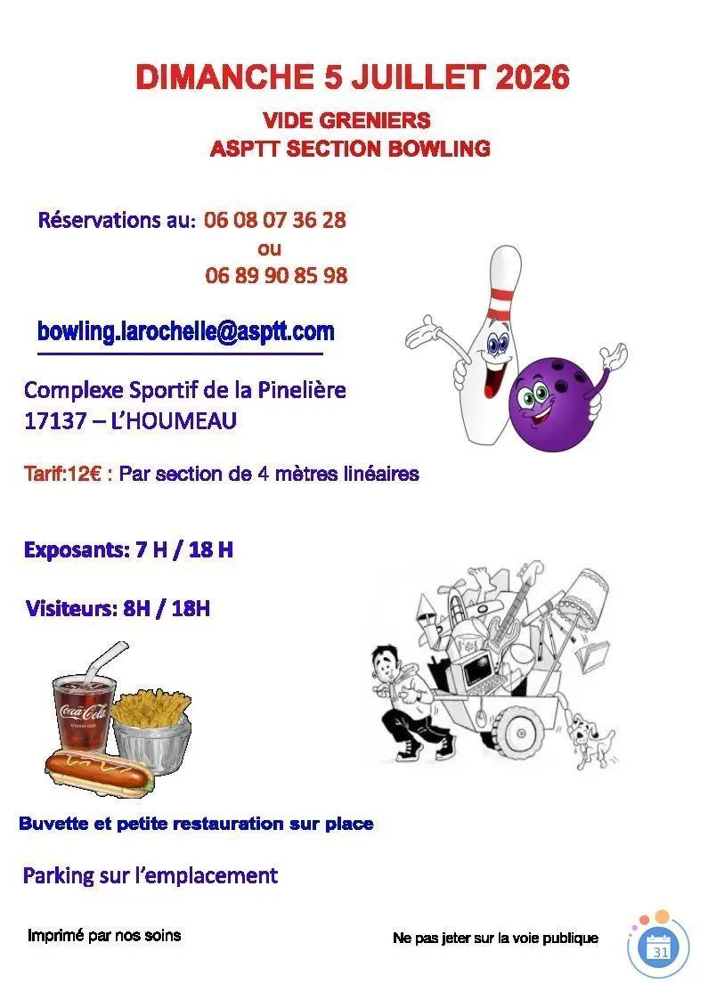 Vide Greniers de l'ASPTT Bowling Club à L'Houmeau
