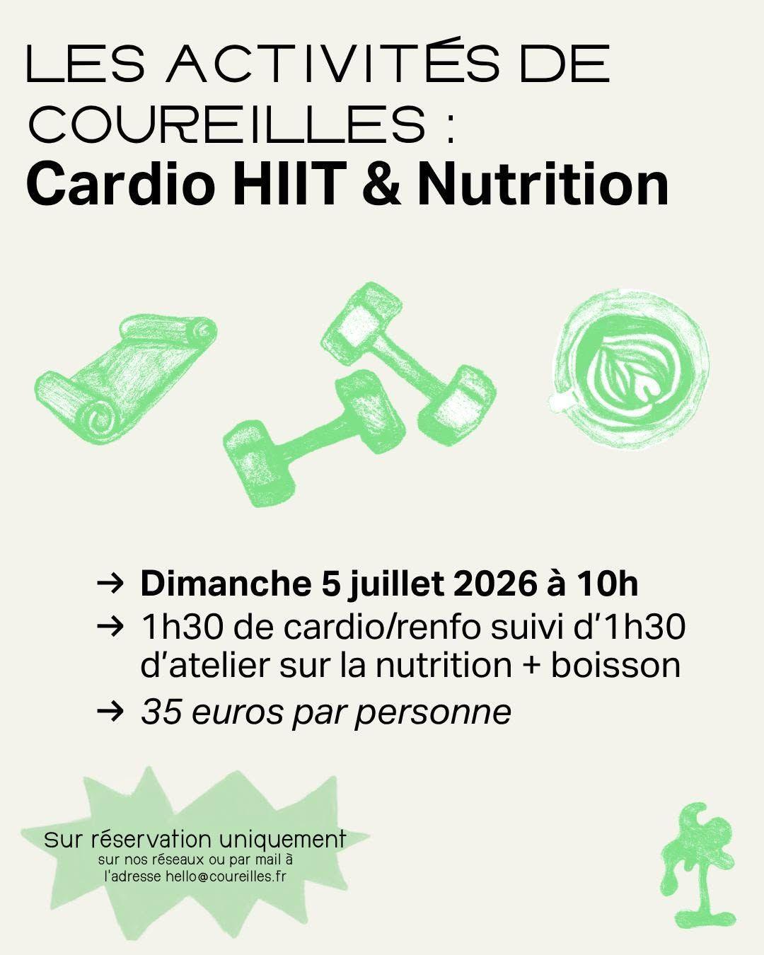 Cardio HIIT et Nutrition à Coureilles 