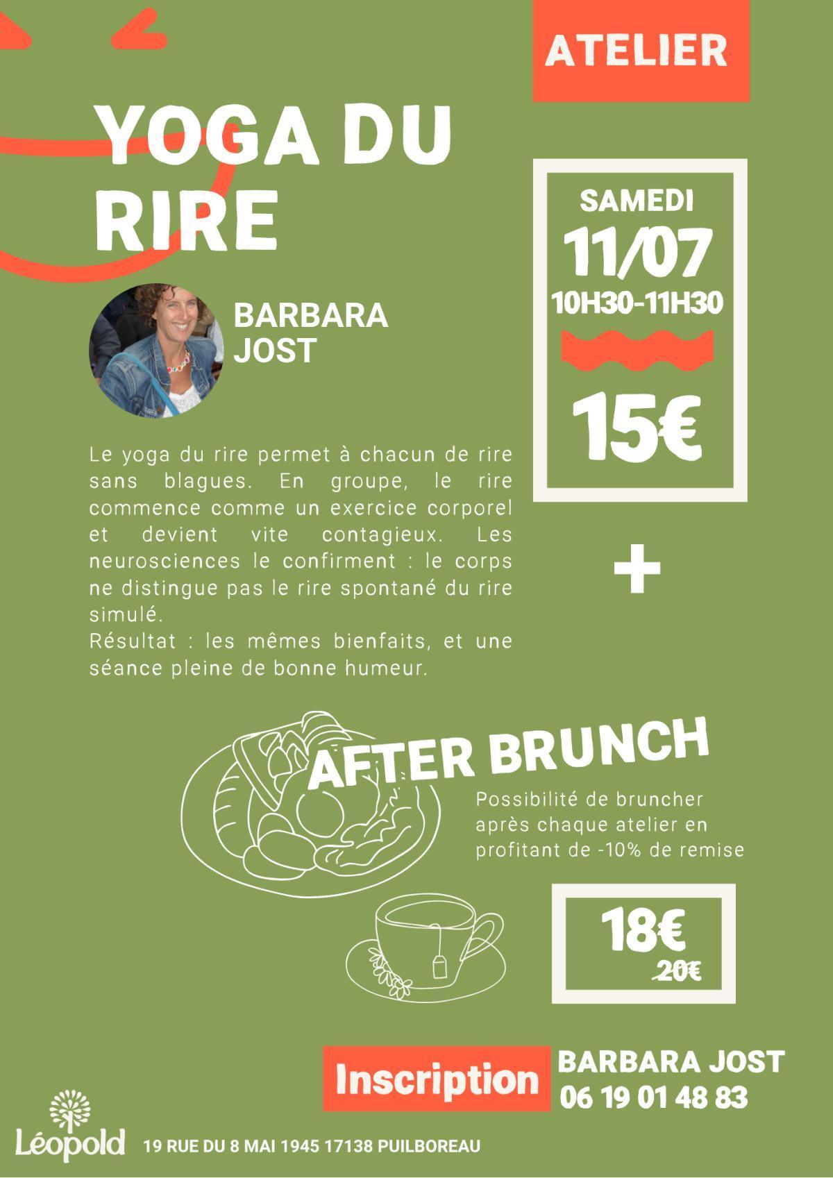 ⭐️ Atelier Yoga du rire & After Brunch — Barbara Jost