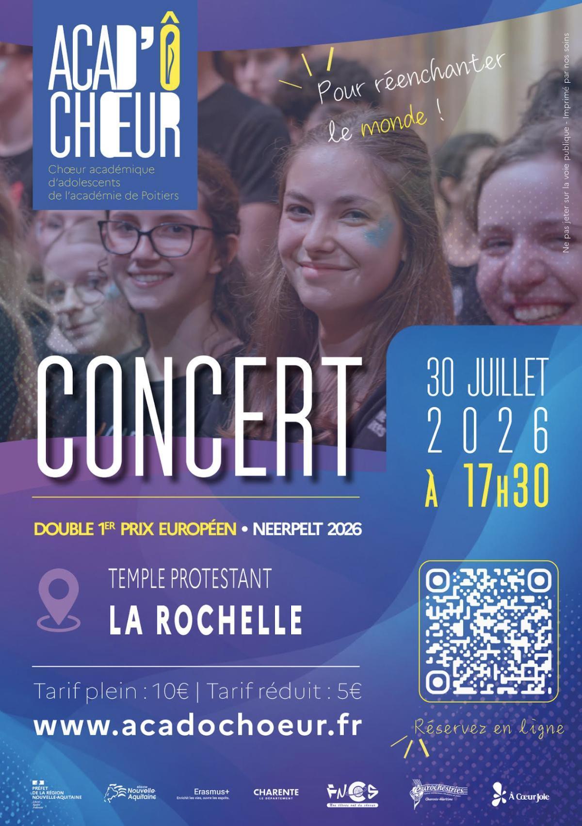 ⭐ Concert Acad'ÔChœur : Réenchanter le monde au Temple Protestant de La Rochelle ⭐ Concert Acad'ÔChœur : Réenchanter le monde au Temple Protestant de La Rochelle