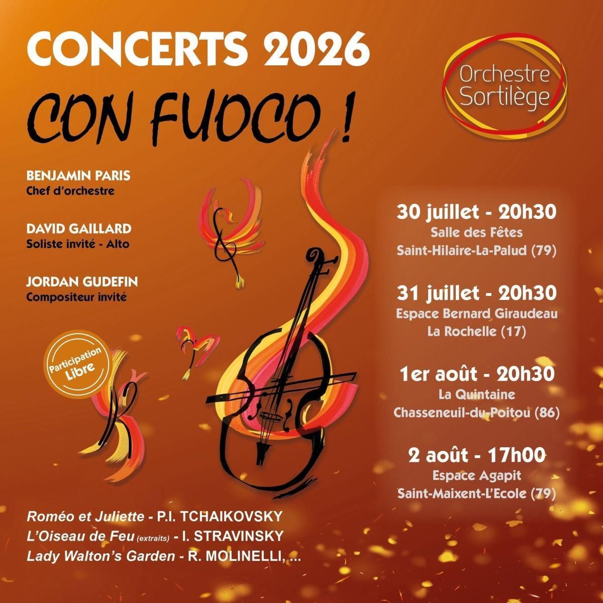 Concert de l'Orchestre Sortilège à l'Espace Bernard Gireaudeau