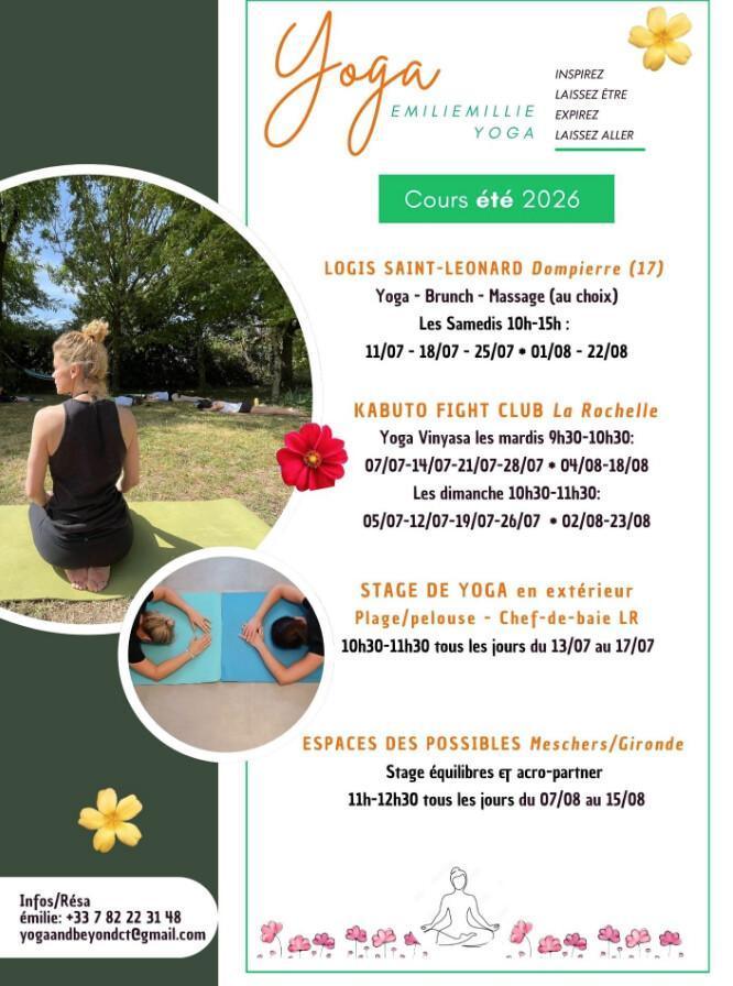 ⭐️ Sessions Yoga, Brunch & Massage au Logis Saint-Léonard