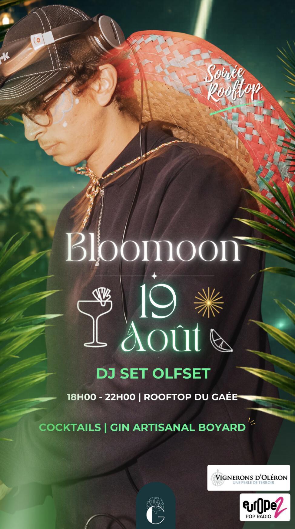 ⭐ Soirée Bloomoon : DJ Olfset, cocktails et tapas au Rooftop du GAÉE