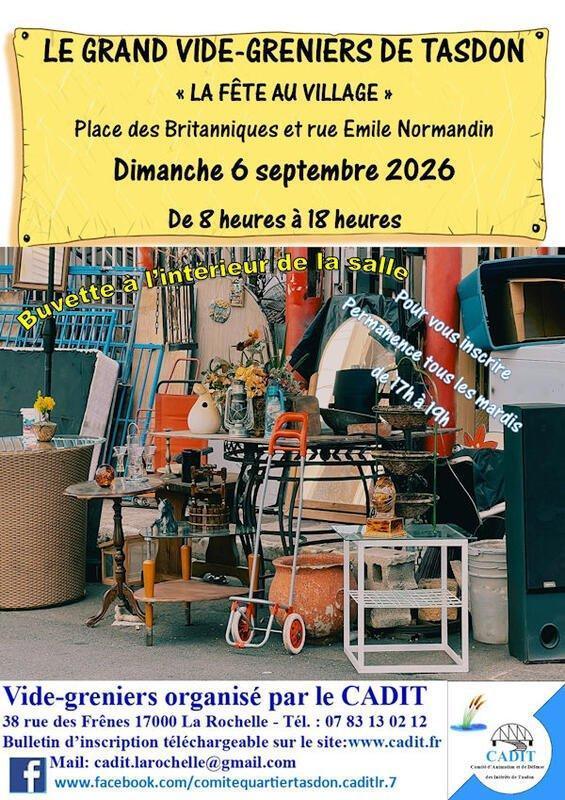 Le grand vide-greniers de Tasdon a La Rochelle