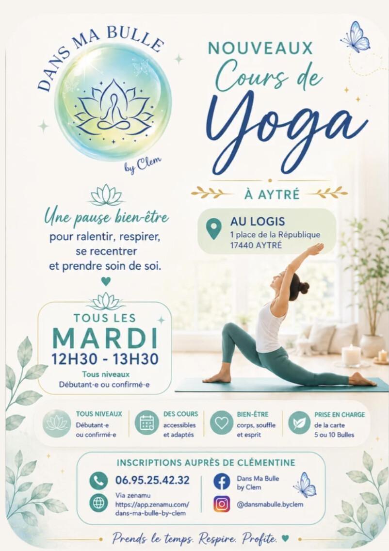 ⭐ Hatha Yoga, la pause méridienne au Logis ⭐ Hatha Yoga, la pause méridienne au Logis