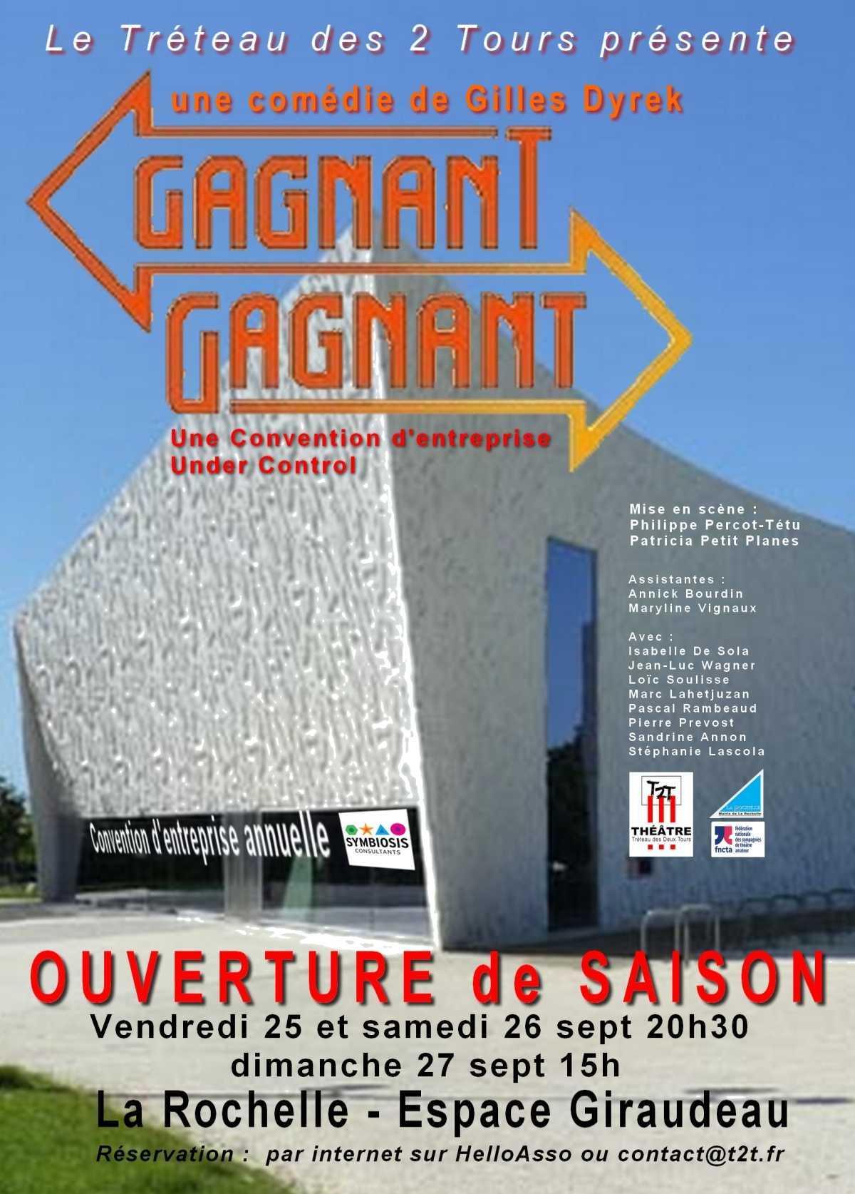 ⭐ Gagnant-Gagnant, comédie de Gilles Dyrek à l'Espace Bernard Giraudeau