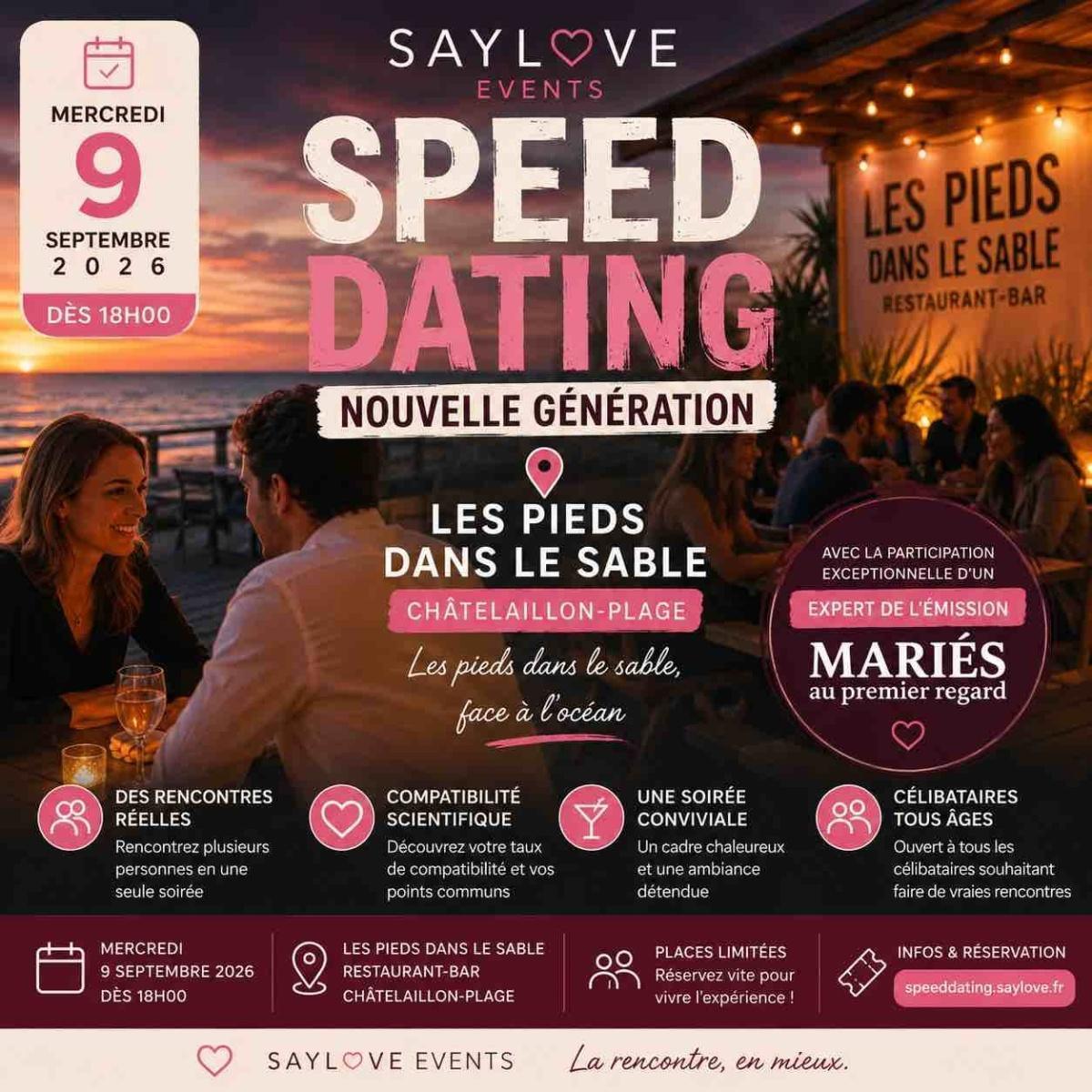 ⭐ Speed Dating Amoureux aux Pieds dans le Sable