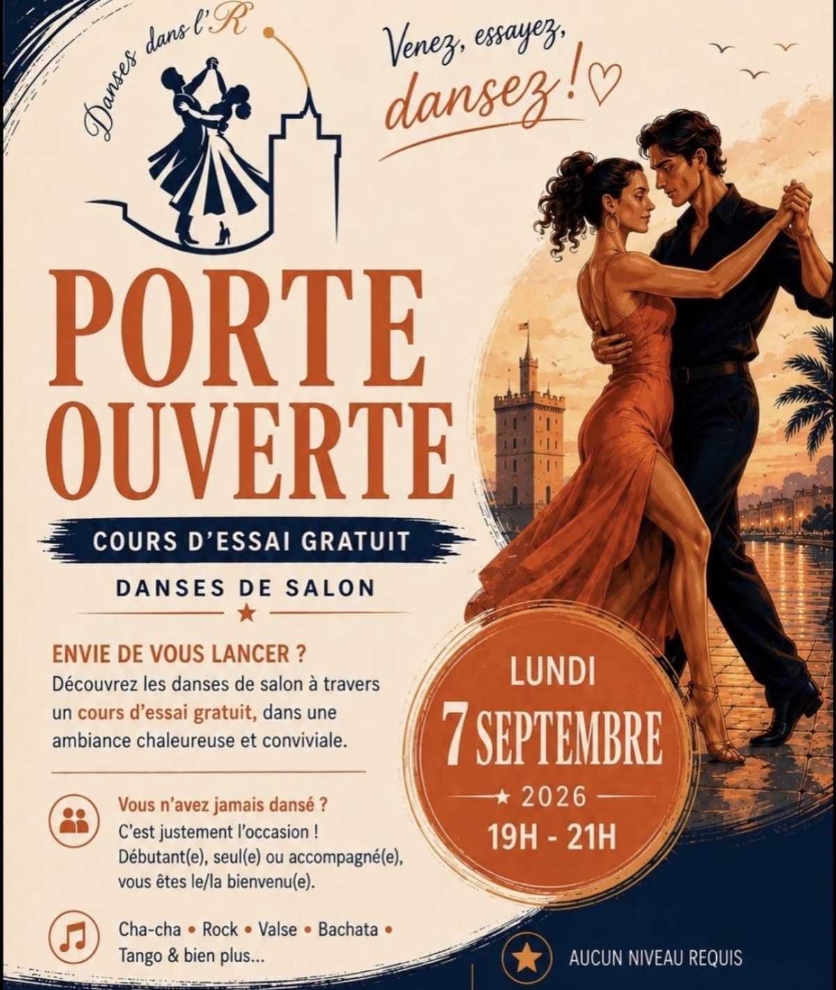 ⭐ Porte ouverte danses de salon à la Salle polyvalente de la Passerelle