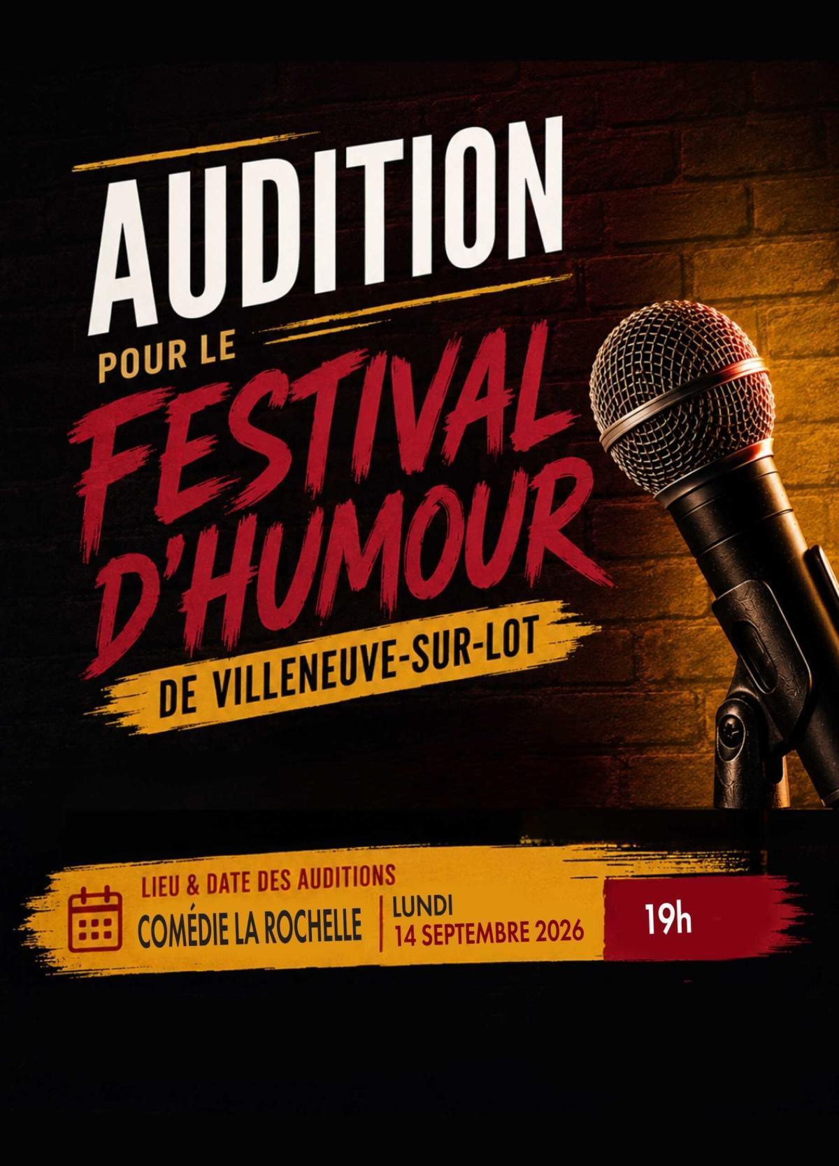 Sélection du Festival d'humour de Villeneuve-sur-Lot à la Comédie La Rochelle Sélection du Festival d'humour de Villeneuve-sur-Lot à la Comédie La Rochelle