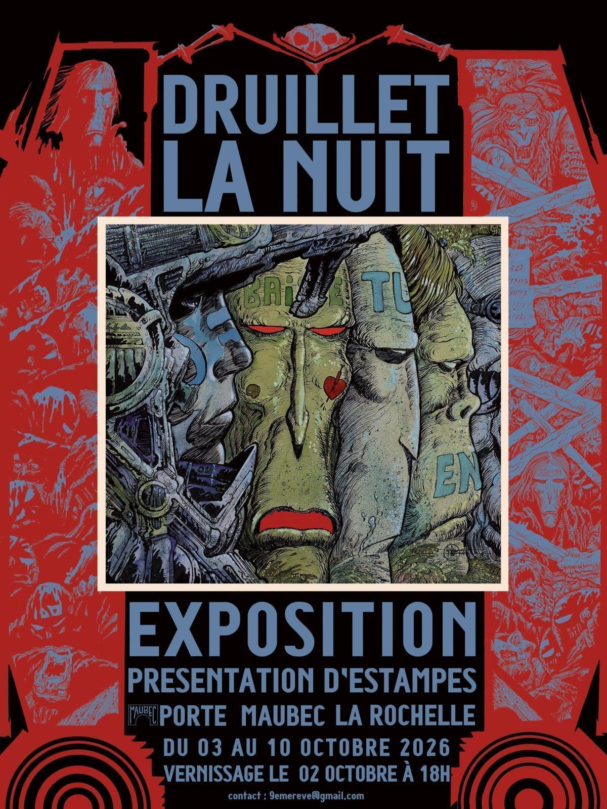 Exposition La Nuit de Philippe Druillet à l'Espace d'Art Porte Maubec Exposition La Nuit de Philippe Druillet à l'Espace d'Art Porte Maubec