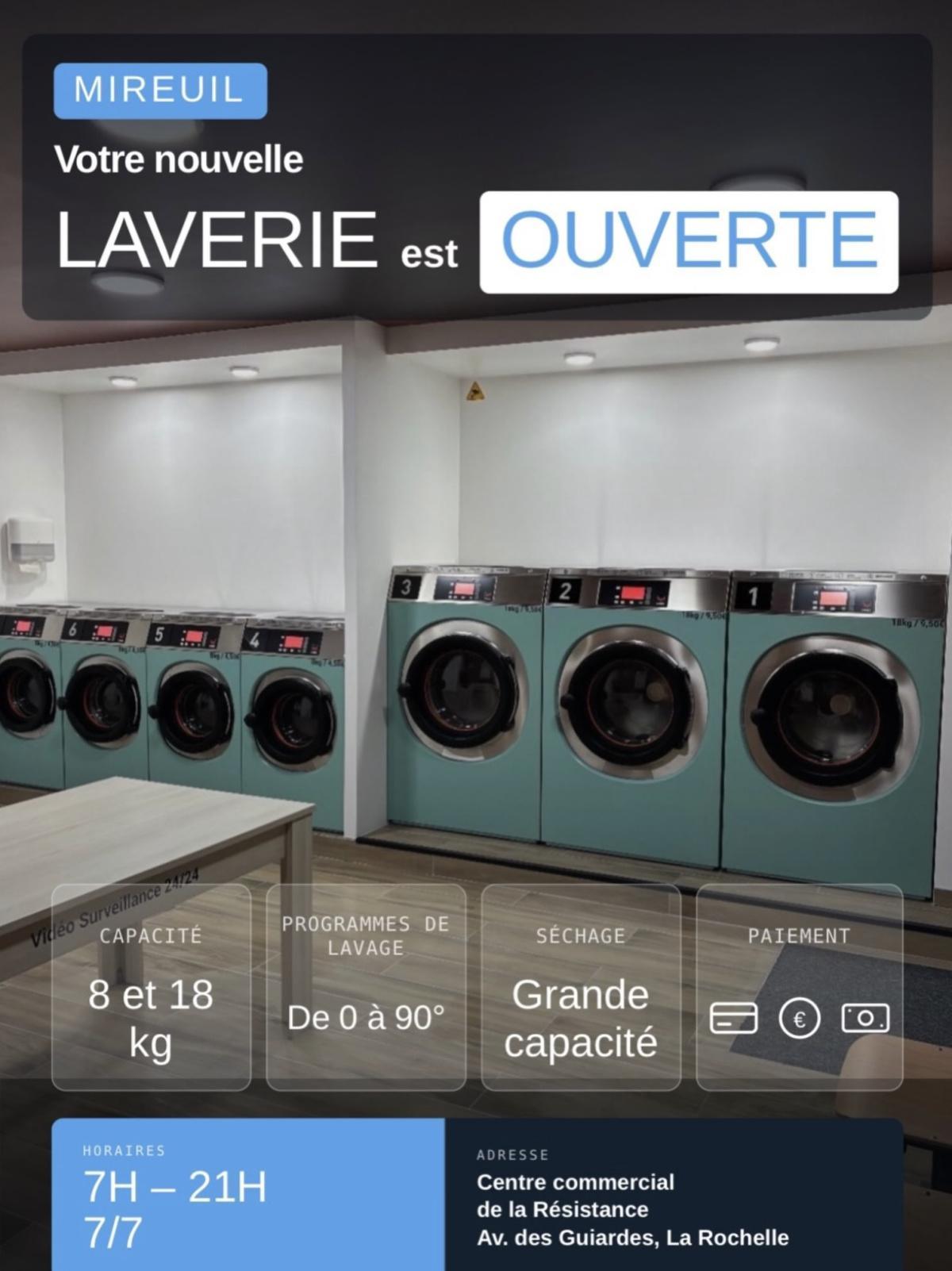 Le Lavoir ouvre une nouvelle laverie automatique à Mireuil, La Rochelle Le Lavoir ouvre une nouvelle laverie automatique à Mireuil, La Rochelle
